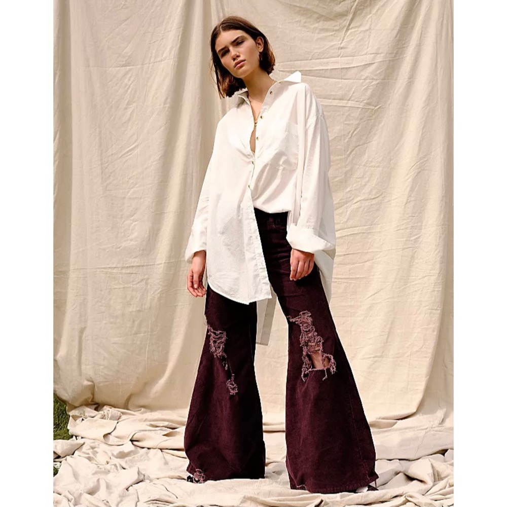NWOT Free People Night Fever Corduroy Flares